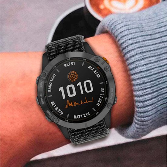 Нейлоновый ремешок NylonFit 26 мм для Garmin Fenix 7x, Fenix 6x, Fenix 5x, Fenix 5x plus, Fenix 3, Descent, Tactix, Enduro, D2
