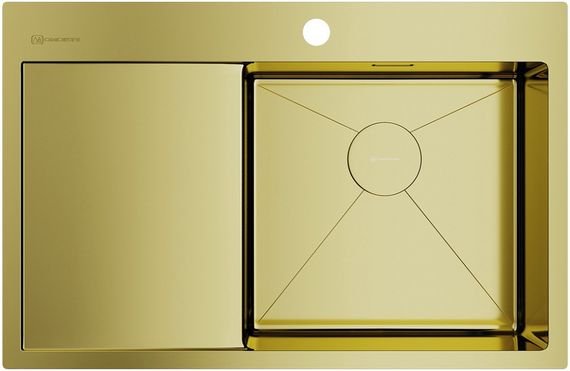 Мойка Akisame 78-LG-R нерж.сталь/светлое золото(арт.4973086)