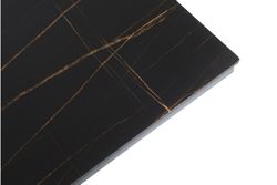 "Рио" стол из HPL 300х120см, цвет столешницы "черный мрамор", угол R3мм