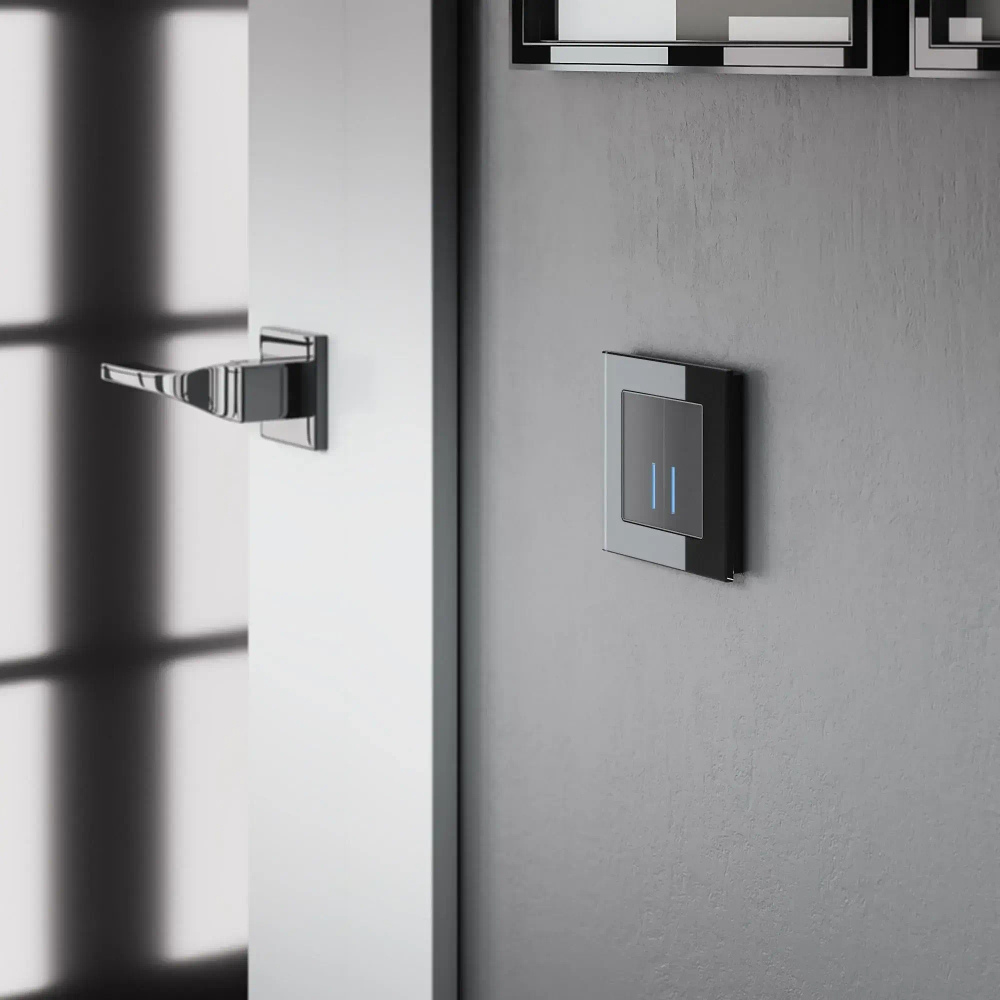 Рамка из стекла на 1 пост Favorit черный W0011108