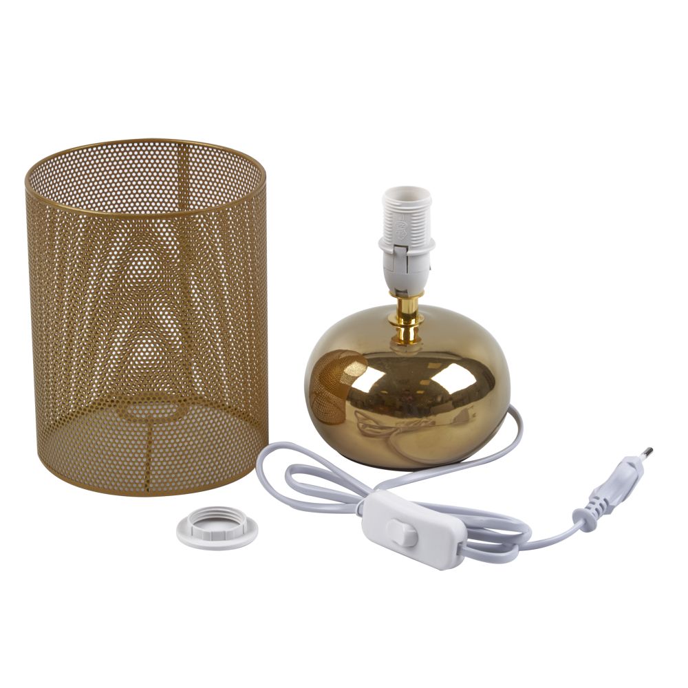 UML-B307 E14 GOLD-COPPER Светильник настольный декоративный под лампу Е14. 40W. Механический выключатель. Золотой-Медный. ТМ Uniel