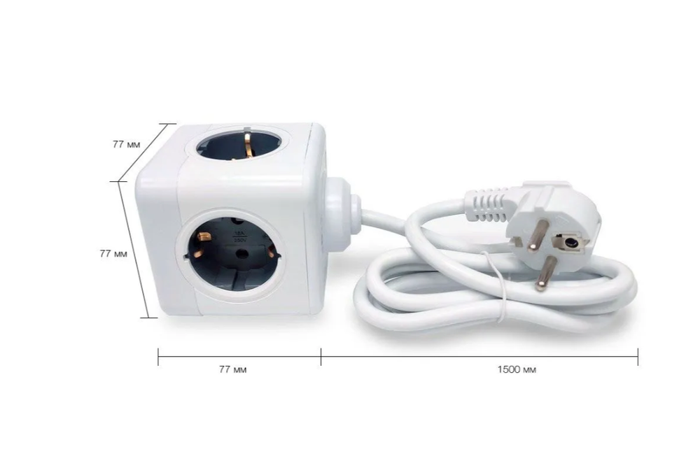 Удлинитель RocketSocket GNS1403 5 розеток Euro, 16А, 1.5 м, белый