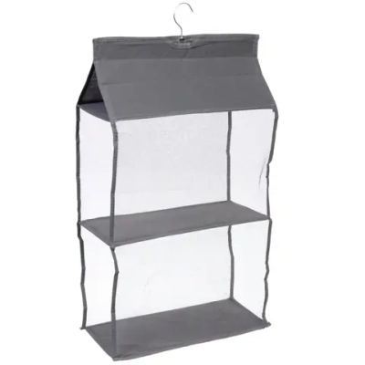 Органайзер подвесной для хранения вещей «ИДЕЯДОМА», цвет серый, 2 секции, 65*40*17см