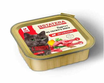 STATERA мясной паштет для взрослых кошек с ягненком 0,1кг