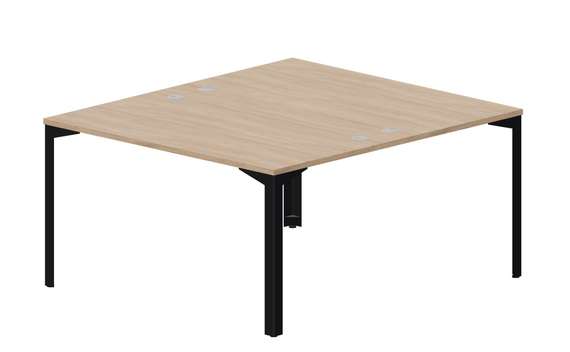 Составной стол на 2 рабочих места 138х156,6х75см (4 громмета)