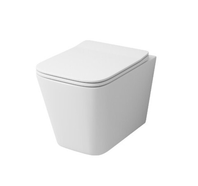 Унитаз подвесной безободковый с тонким сиденьем Grossman GR-4441S антивсплеск антигрязевое покрытие