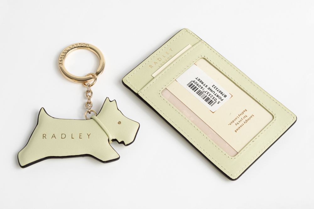 Брелок и картхолдер Radley фисташкового цвета