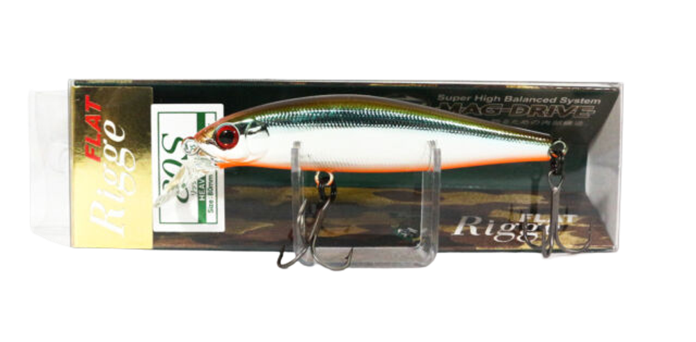 Воблер ZipBaits Rigge Flat 80S 824 YS Silver Brown