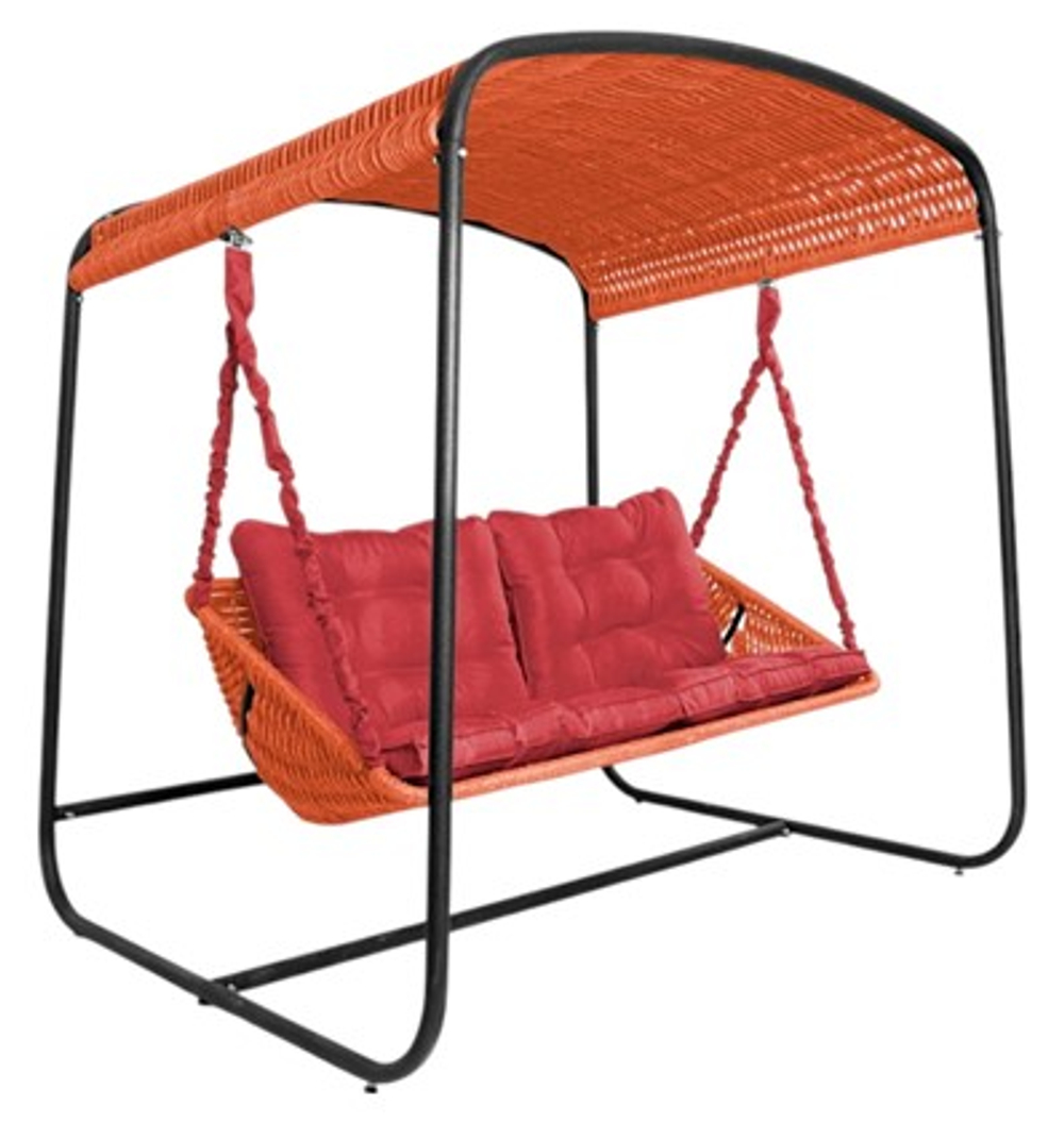 Качели DeckWOOD Sky Bed Lite (оранжевый, подушка красная)