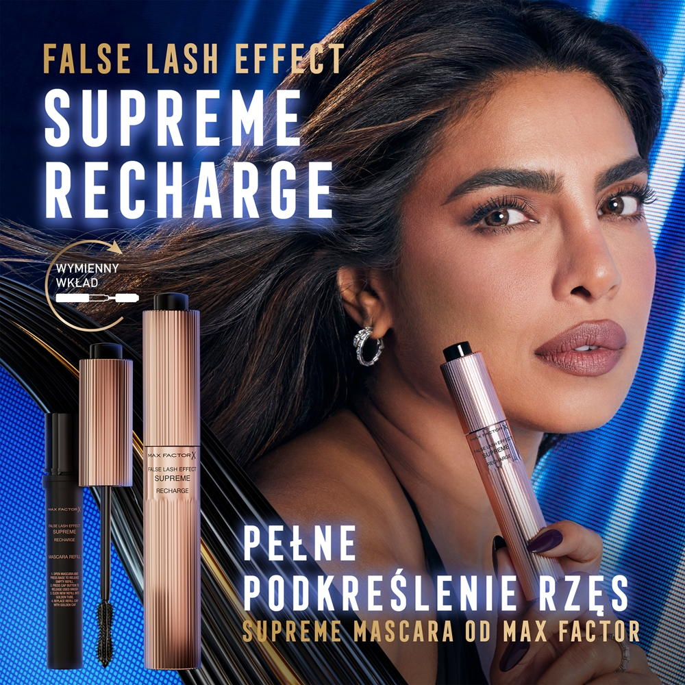 Max Factor False Lash Effect Supreme Recharge - Тушь для ресниц с эффектом искусственных ресниц. оттенок Black, 8 ml