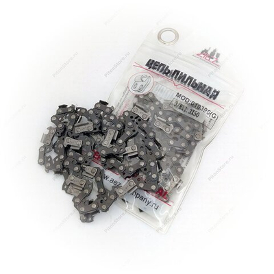Цепь пильная 3/8", 50-зв, 1.3-мм (круглый зуб, 63-PM, пакет, MS-180/250, аналог) [AEZ]