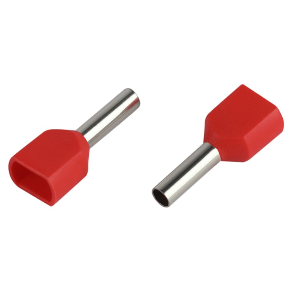 Наконечник-гильза ЭРА NO-225-99 двойной НШвИ 1.0-8 с изолированным фланцем упаковка 50 шт