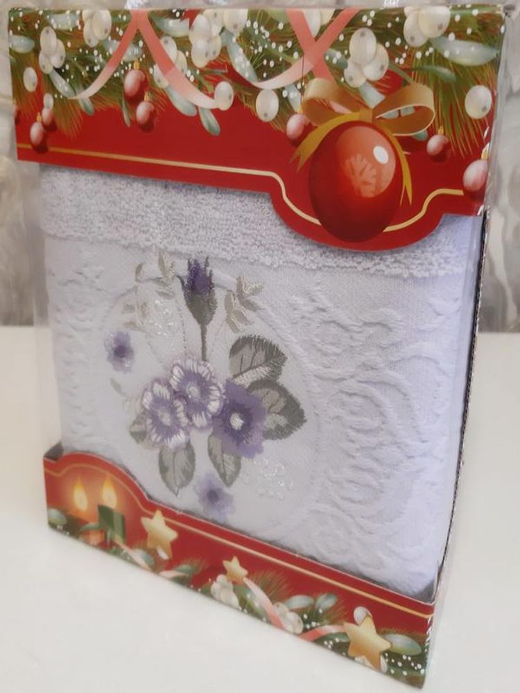 Полотенце махровое в подарочной упаковке, 100% хлопок, Турция.