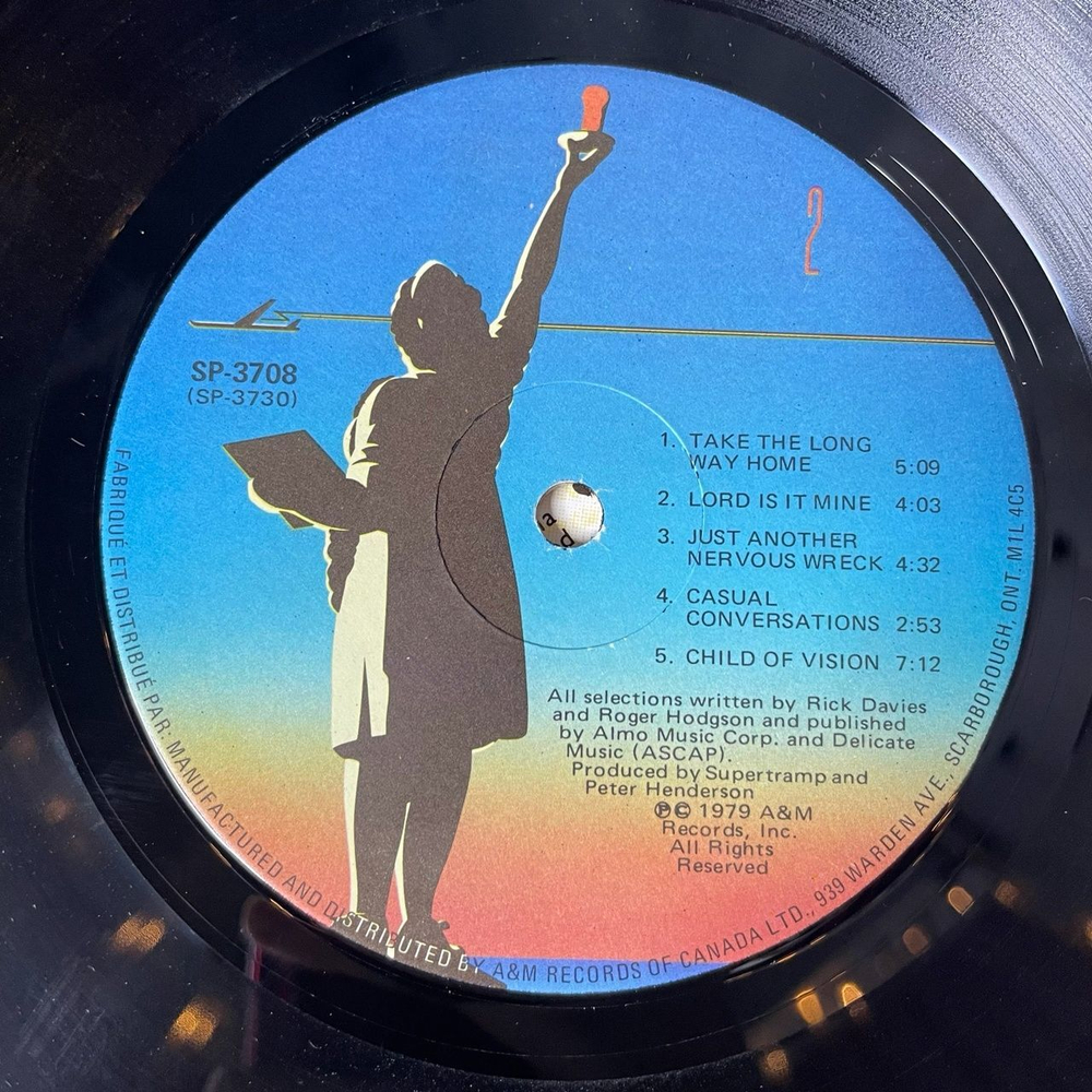 Винтажная виниловая пластинка LP Supertramp Breakfast In America (Canada 1979) SP-3708
