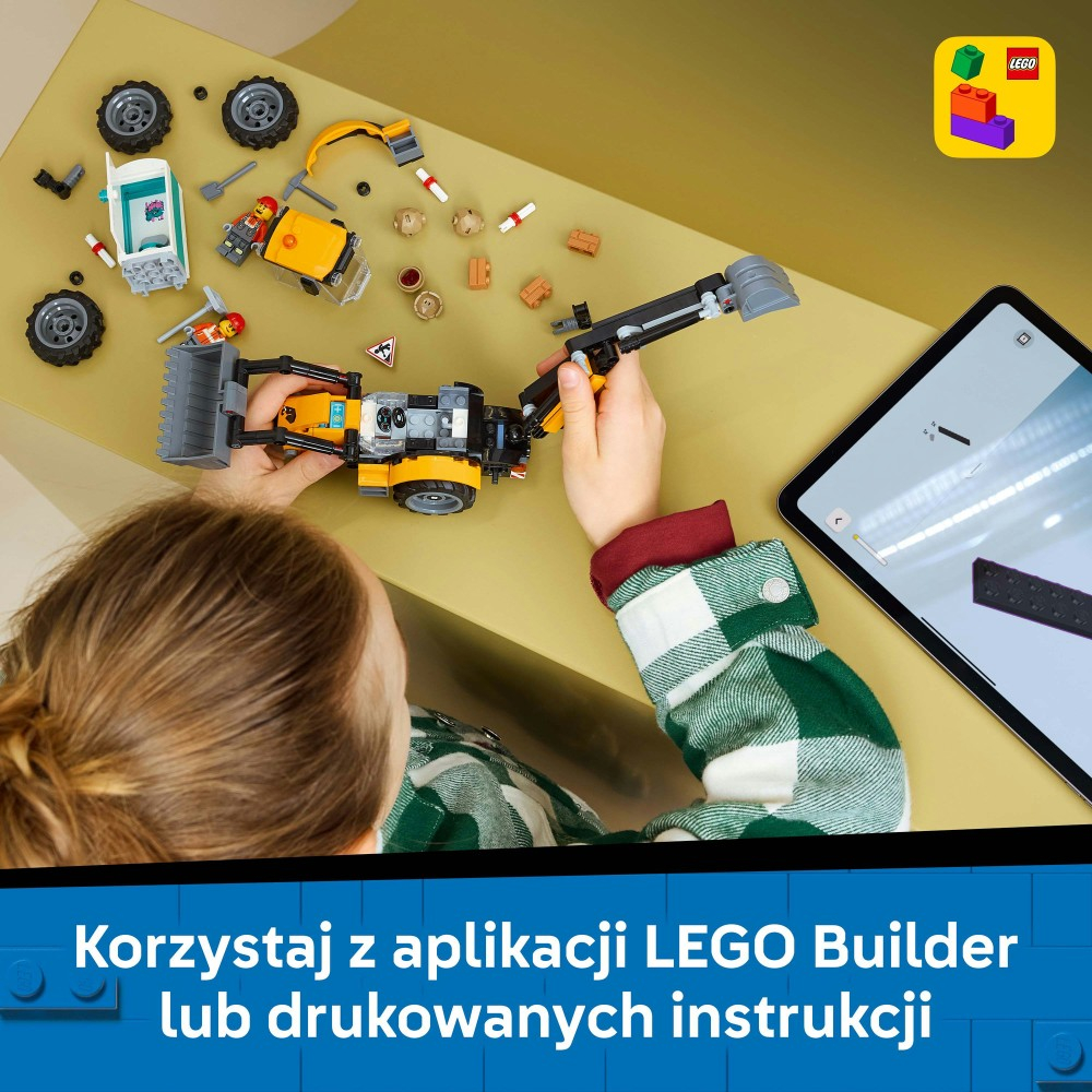 Конструктор LEGO City 60480 Жёлтый экскаватор-погрузчик — фото 7