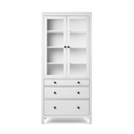 Шкаф-витрина Хемнэс Hemnes/Кымор, 3 ящика, 90х198х37 см, белый