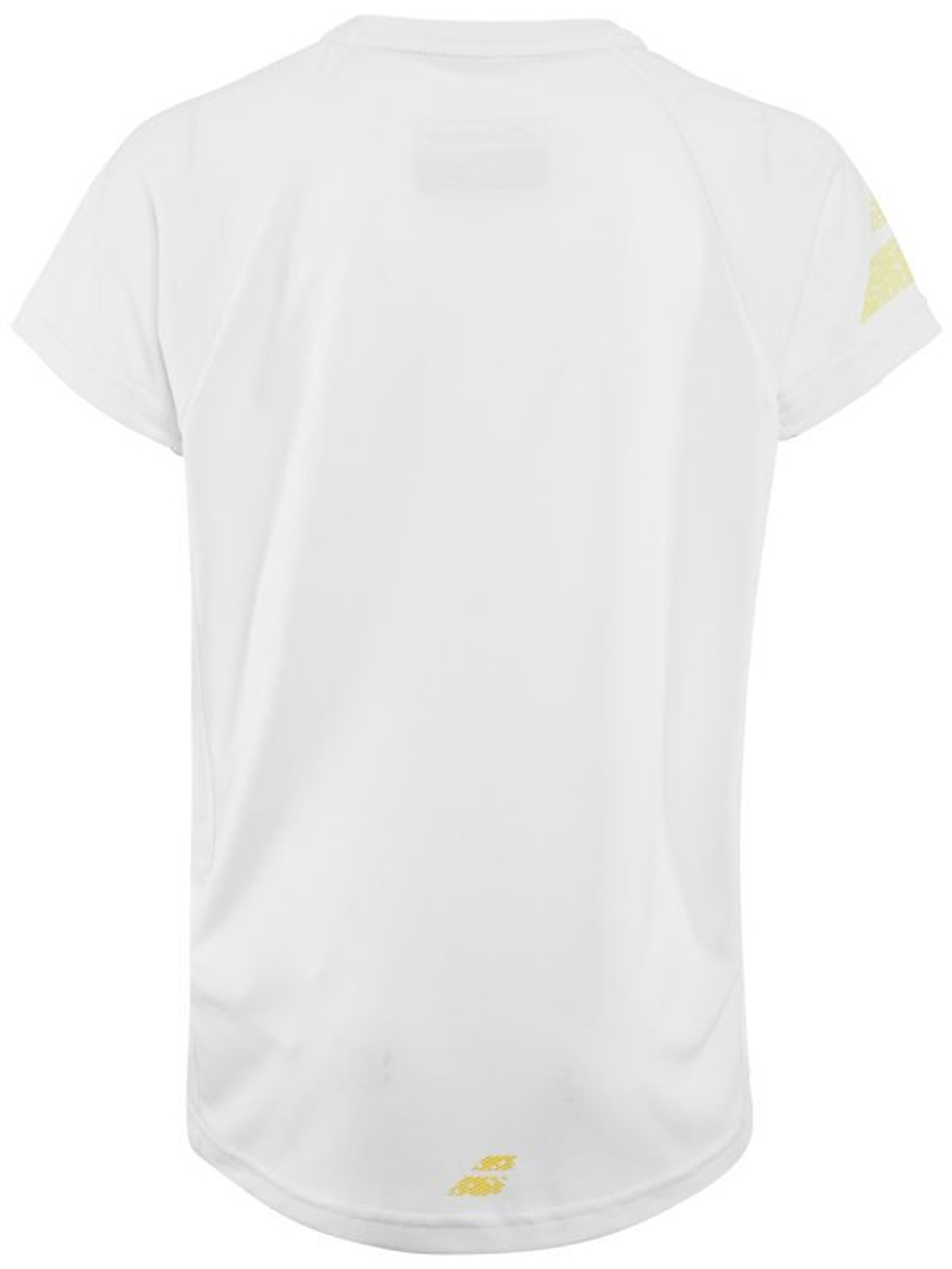 Футболка для мальчика теннисная Babolat Performance Crew Neck Tee Boy - white/dark yellow
