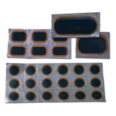 Набор А76-L9 (ан. RS0009) резиновых заплаток для ремонта камер (9шт+клей) 40х100мм овал FINGO