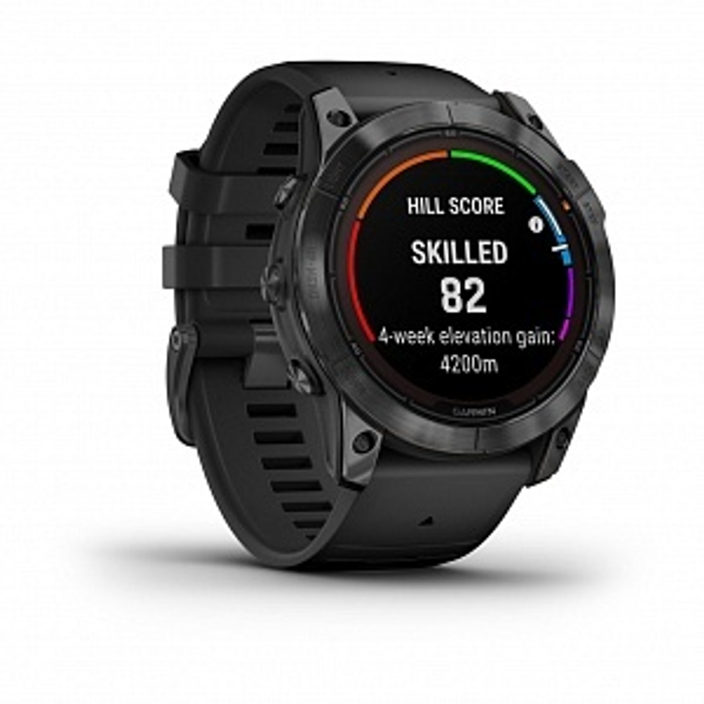 Смарт часы Garmin Fenix 7X Pro Solar Edition серый корпус c черным ремешком
