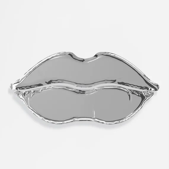 Настенный декор Brano Отражение Губы 120 см, полированная сталь