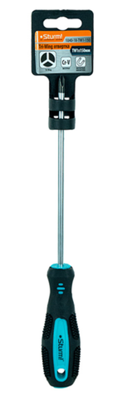Отвертка Sturm Tri-Wing TW2x200мм, эрго ручка, магнитный наконечник, 1040-18-TW2-200