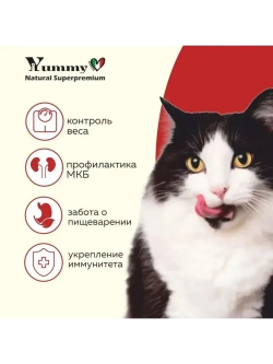 Корм для взрослых кошек всех пород, ягненок 1,2 кг