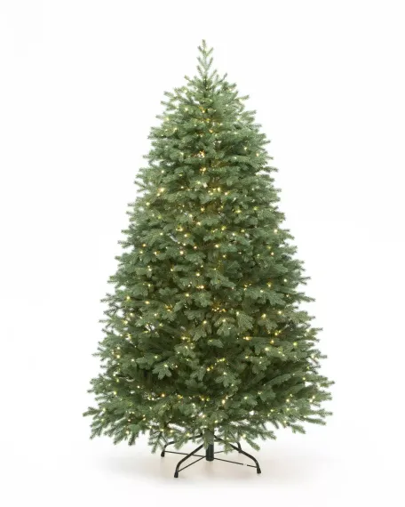 Искусственная елка Русская 270 см., 1920 теплых белых микро LED ламп, 100% литая хвоя, ЕлкиТорг (268270)