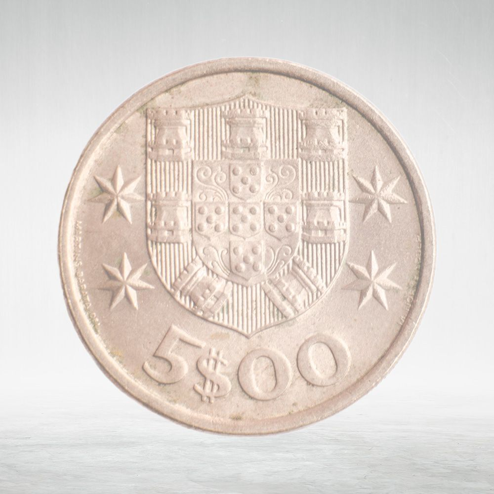 Portugal, 5 Escudos, 1976, VF