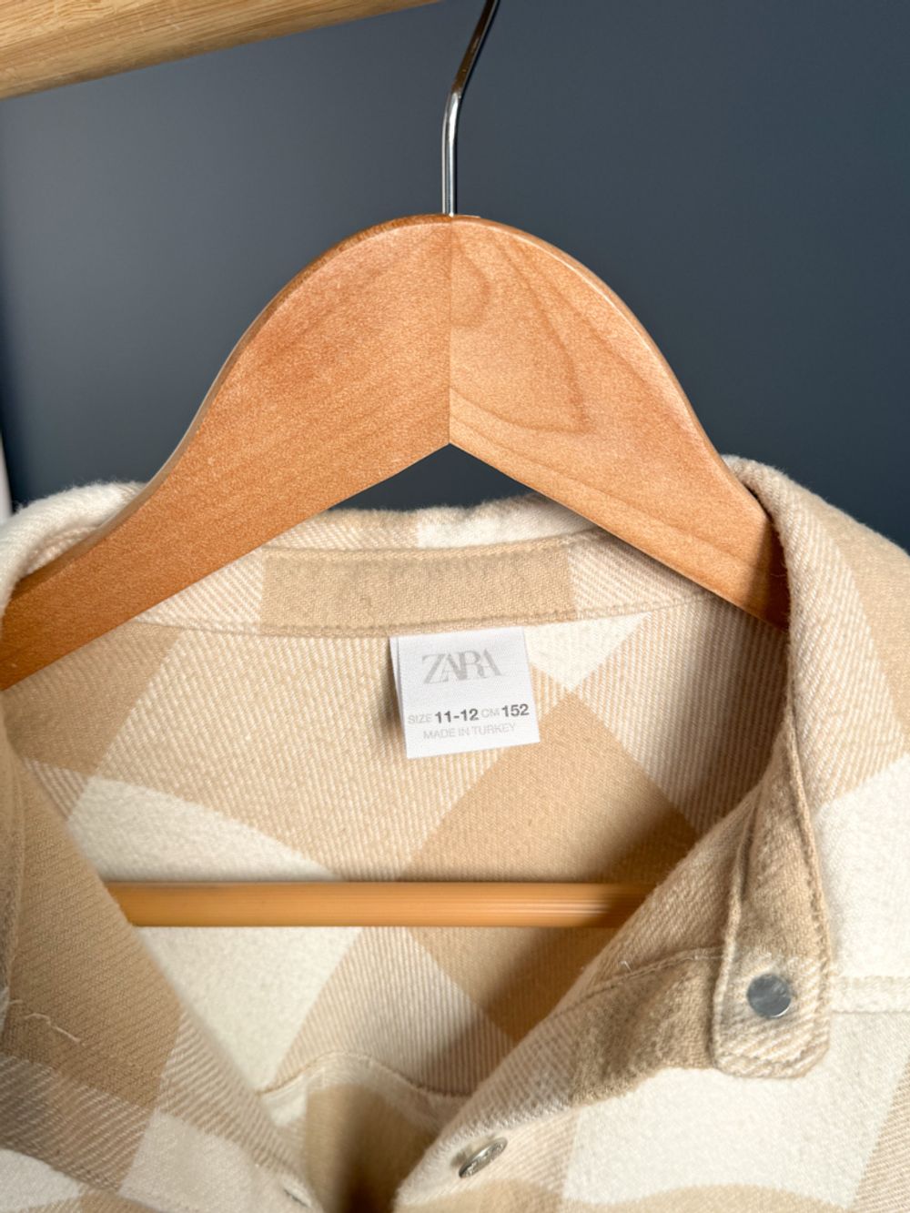 Хлопковая рубашка-куртка Zara, 152