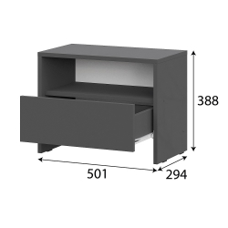Тумба прикроватная Камелия 1, Графит