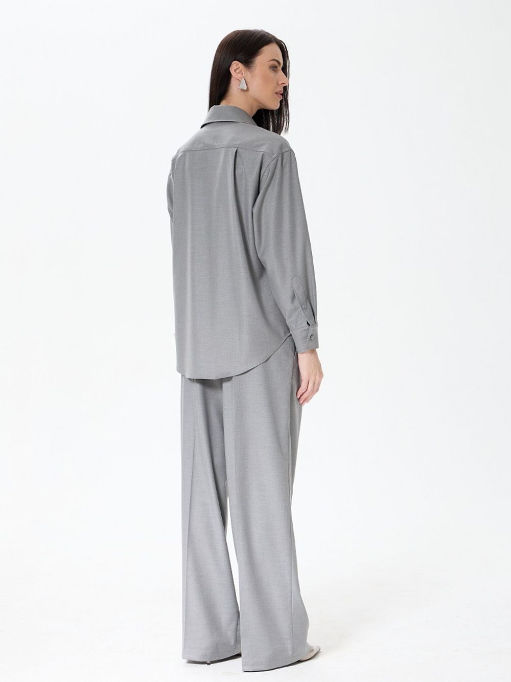 Рубашка Хельсинки серая смесовая шерсть