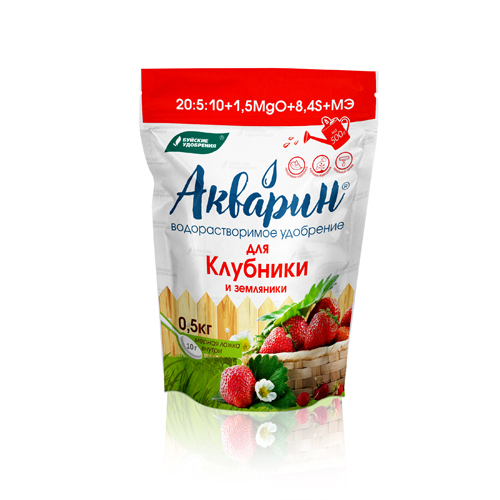 Удобрение Акварин "Для клубники и земляники" 500гр Буйские удобрения г.Кострома