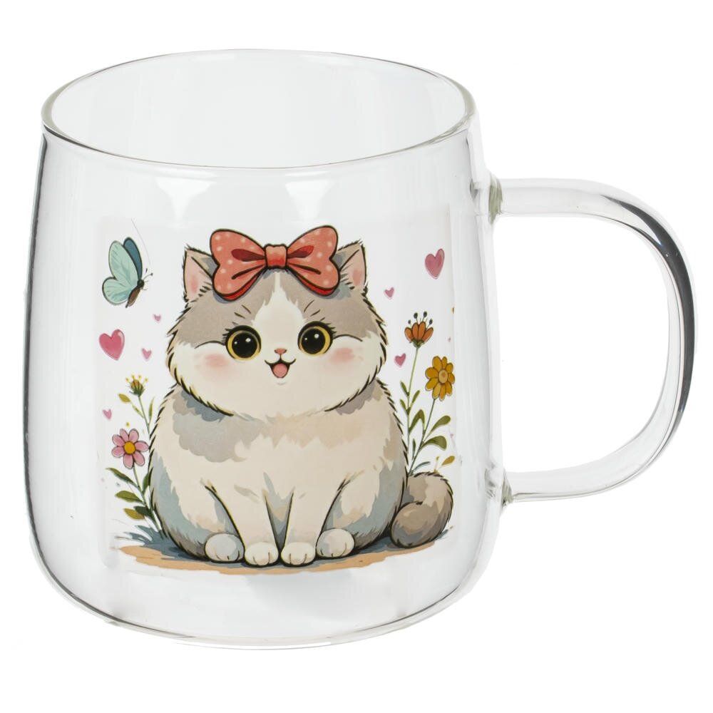 GAEM Кружка с крышкой и ложкой, 430 мл, L12 W9 H12,5 см