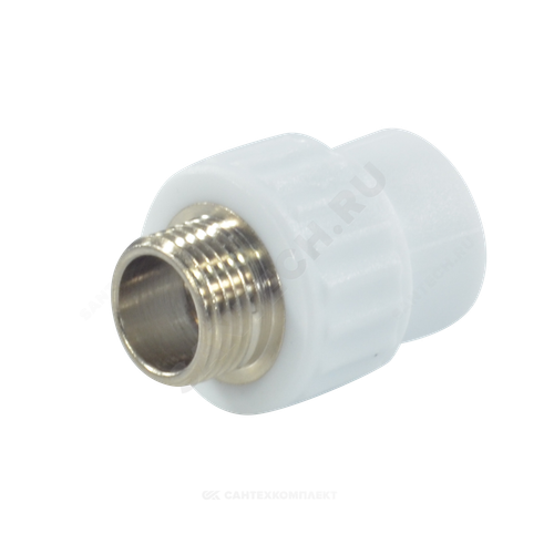 Муфта PP-R комбинированная белая Дн 20х3/4" НР VALFEX 10130120