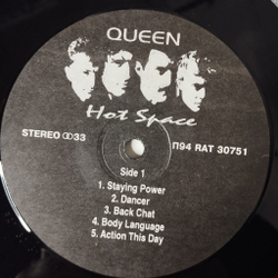 Винтажная виниловая пластинка LP Queen Hot Space (Россия 1994)