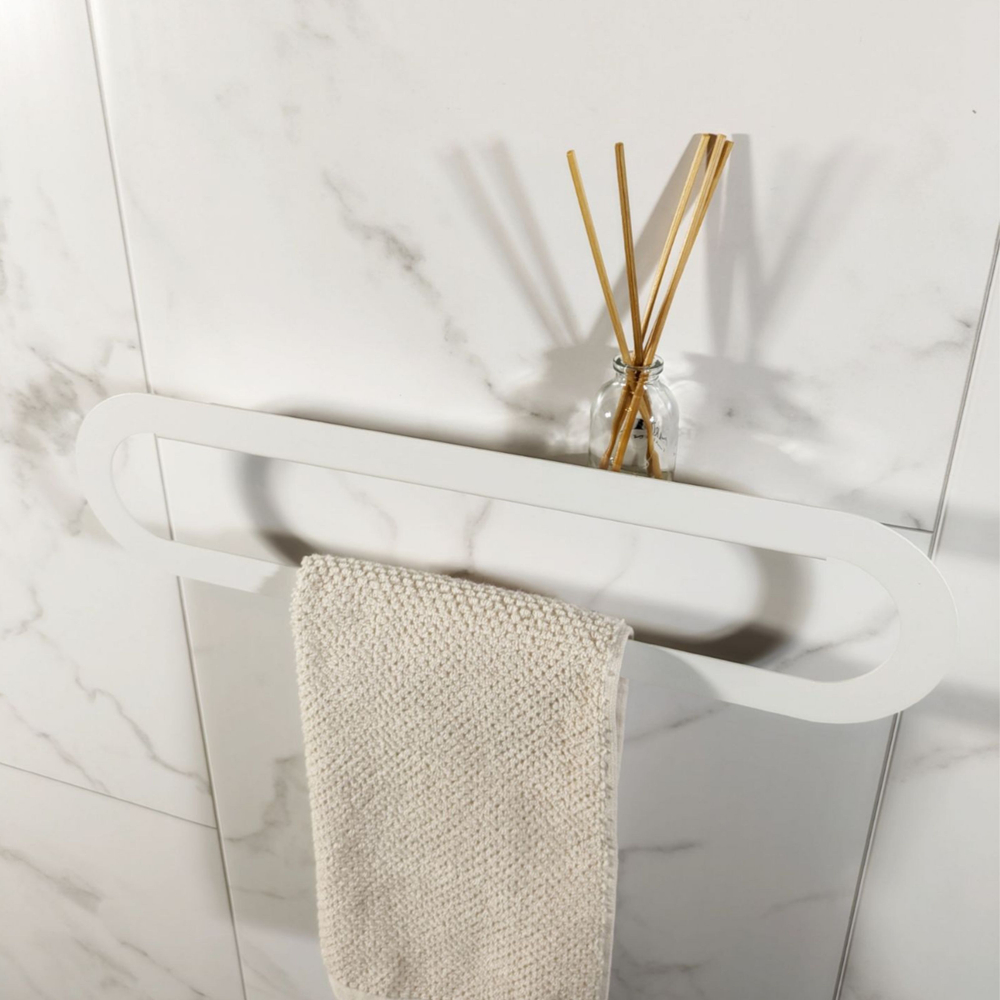 Держатель для полотенец MetaDec Oval 40см белый