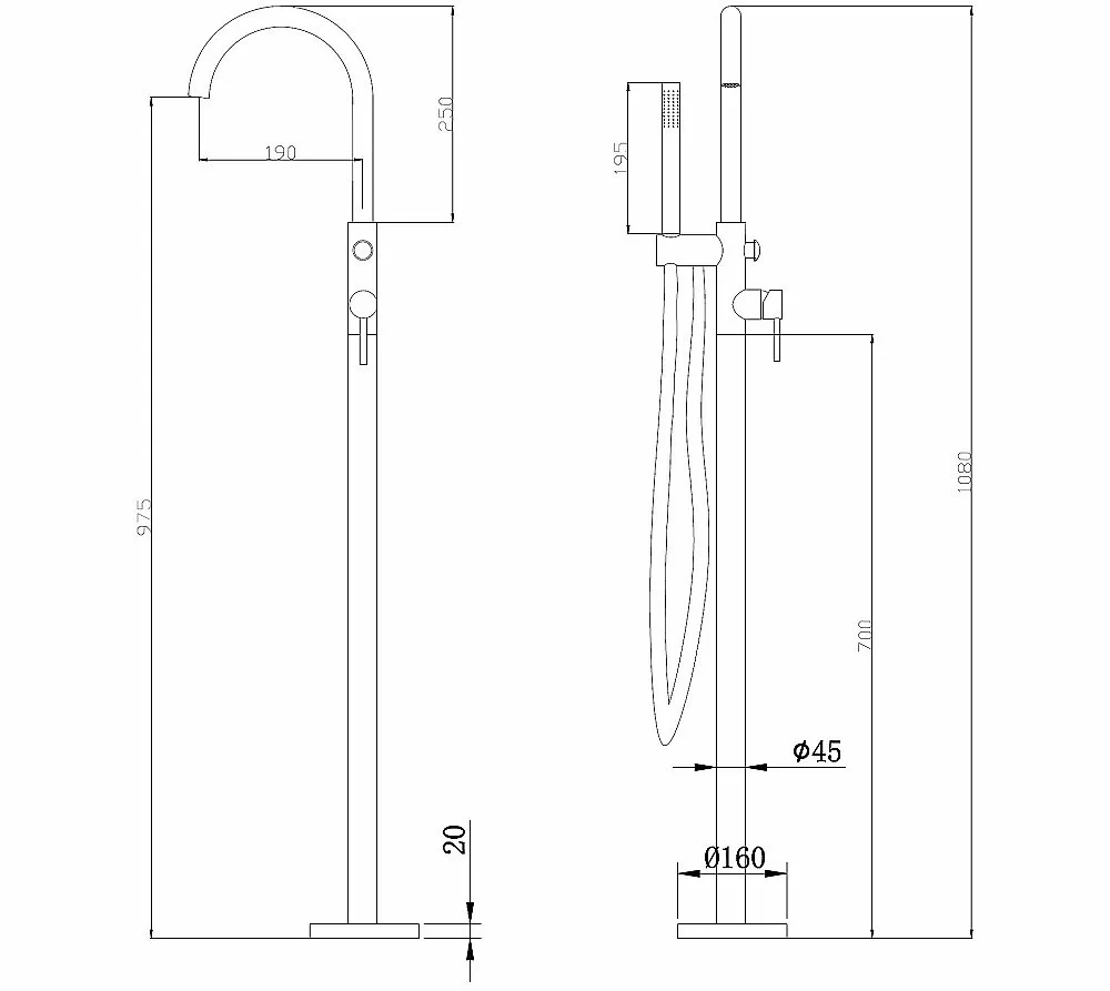 Смеситель для ванны ABBER Wasser Kreis AF8115RGN розовое золото