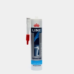 Герметик силиконовый санитарный, прозрачный, 260 мл, T LINE