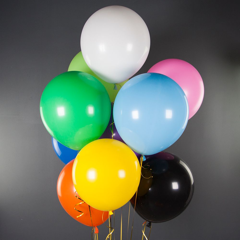 Шар (18''/46 см) Черный, пастель, 1 шт.