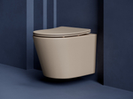 Комплект подвесной безободковый унитаз Ceramica Nova Balearica CN6000MC капучино матовый с сиденьем микролифт + инсталляция Geberit Duofix UP320 111.300.00.5