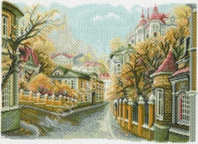 "Московские улочки. Замоскворечье"-1759 канва с рисунком