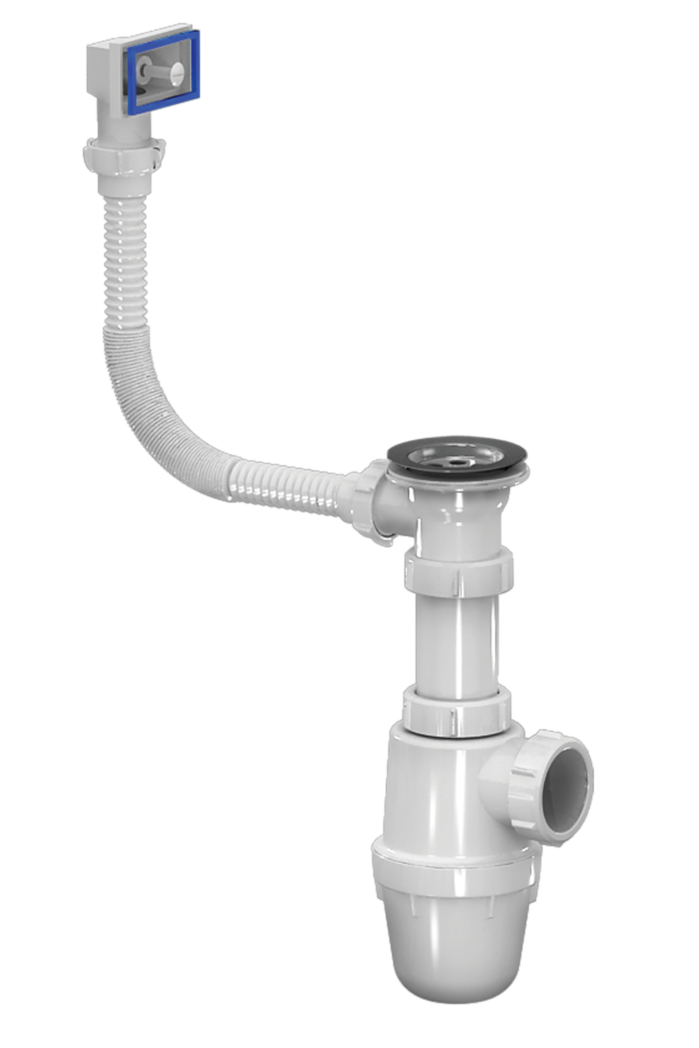 СИФОН ДЛЯ МОЙКИ С ПЕРЕЛИВОМ СБЕЗ ОТСТОЙНИКА SIF005/A