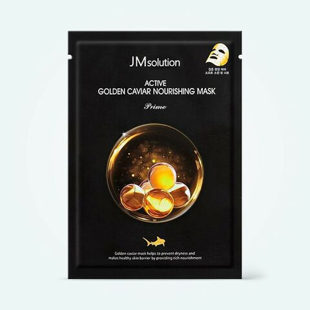 JMsolution Active Golden Caviar Nourishing Mask Prime Ультратонкая тканевая маска с золотом и икрой