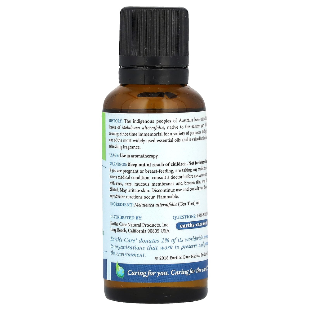 Earth's Care, 100% чистое масло чайного дерева, 30 мл (1 жидк. Унция)