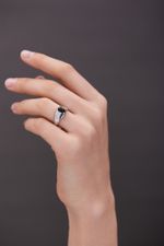 Кольцо Crystal EYE с черным агатом