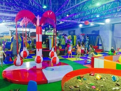 Детская карусель кокосовая пальма "Пломбир" (d290см)