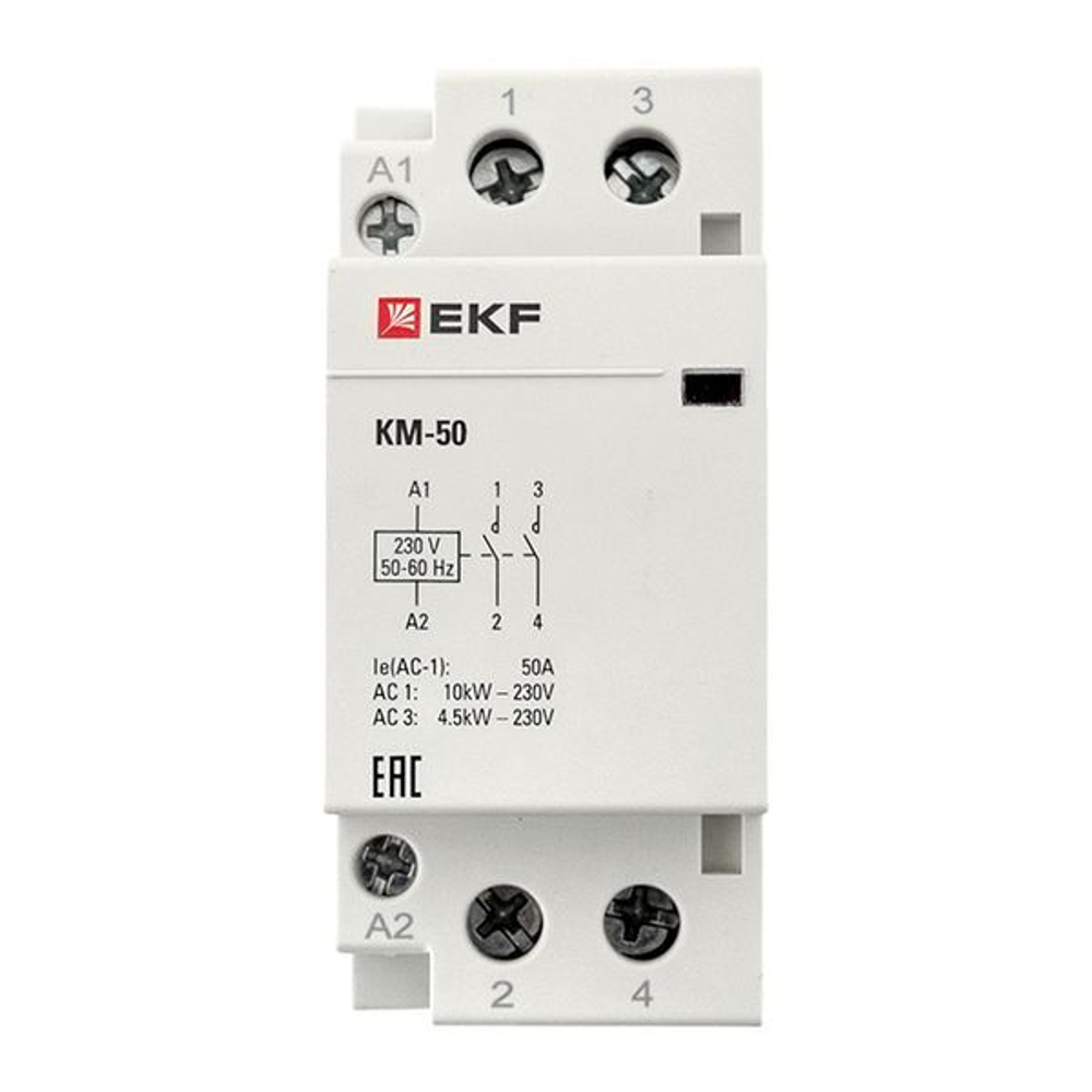 Контактор модульный КМ 50А 2NО (2 мод,) EKF PROxima