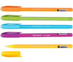 Ручка шарик. масл. основа, синяя, корпус цветной (Darvish)