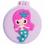 Расческа массажная детская складная «Barbariska» с зеркалом, русалочка, цвет микс, d-7см