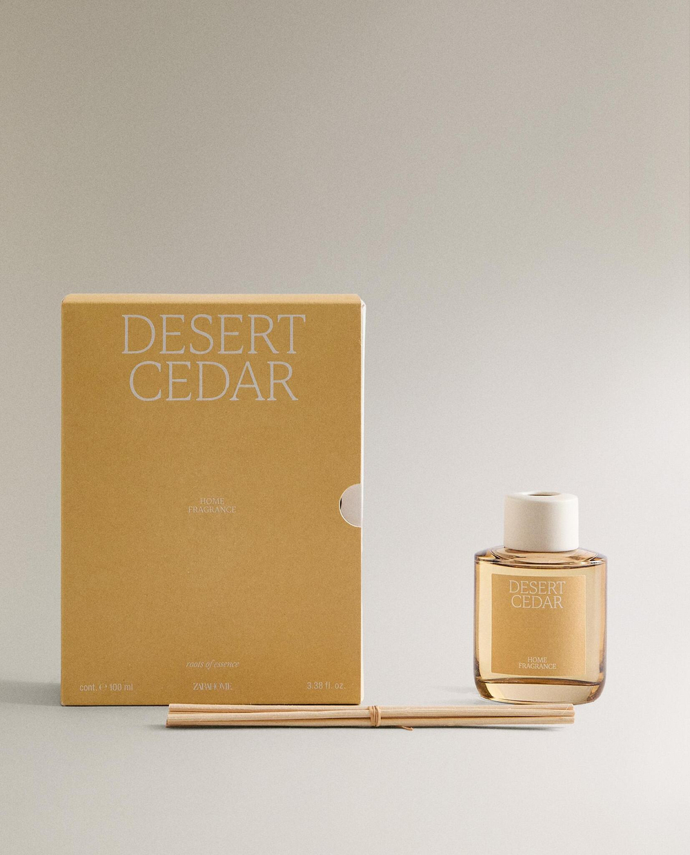 Zara Home DESERT CEDAR REED DIFFUSERS — ароматический диффузор с тростниковыми палочками, Пустынный кедр, 100 мл
